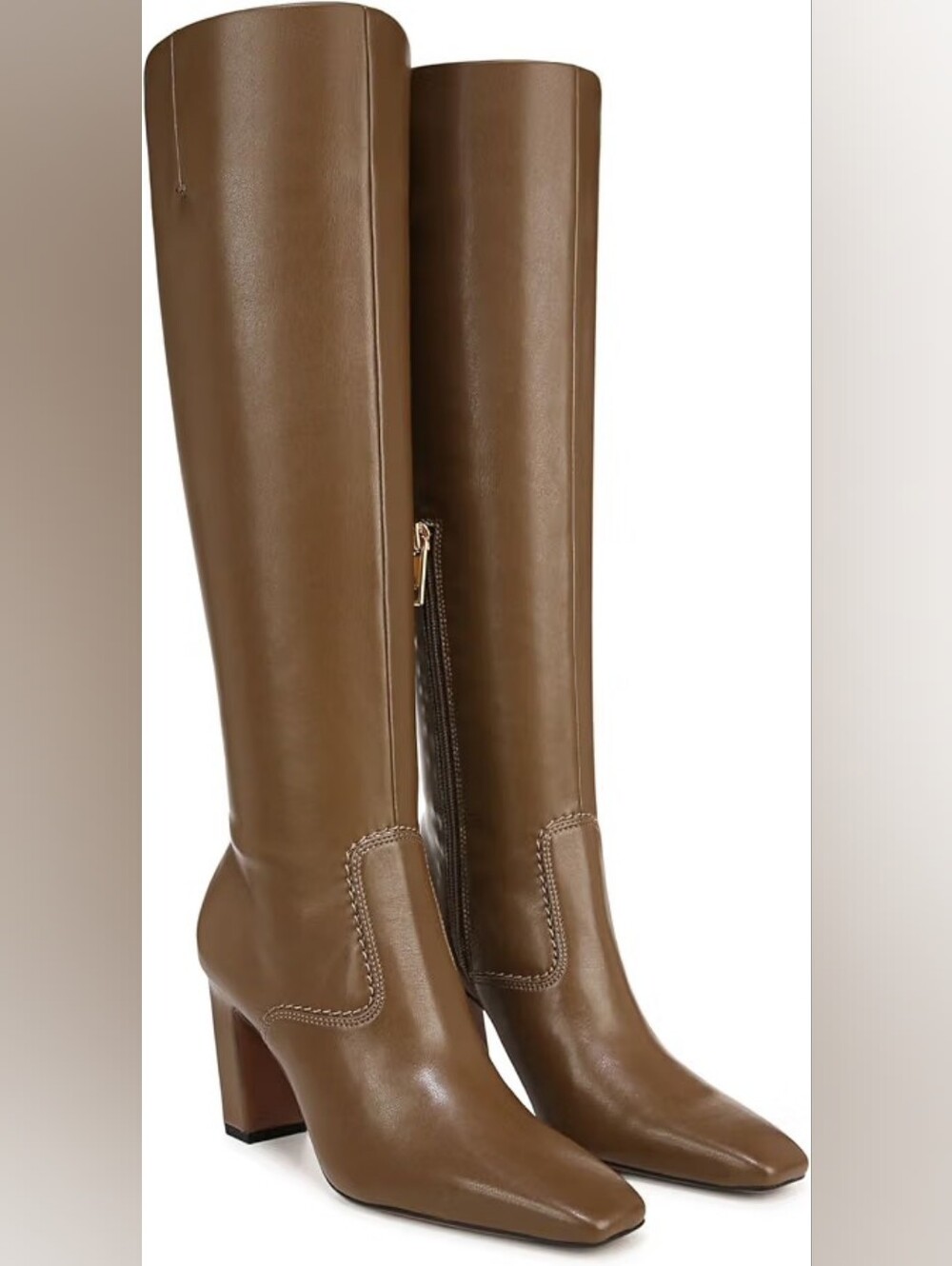 Franco Sarto Women's Over-the-Knee Leather Boots in Brown 8.5 W